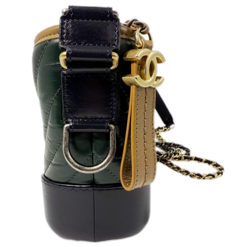[ 2066］ Chanel 香奈兒 流浪包 墨綠 （牛皮）小號-2
