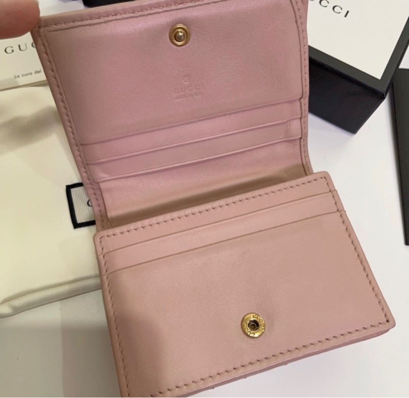 GUCCI GG Marmont 牛皮雙G 短夾 錢包-3