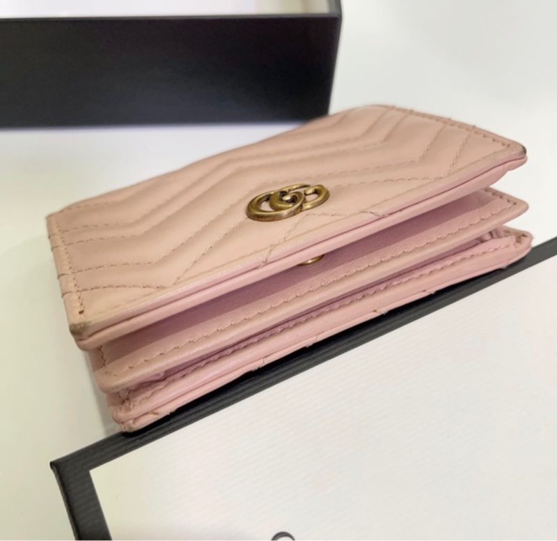 GUCCI GG Marmont 牛皮雙G 短夾 錢包-7
