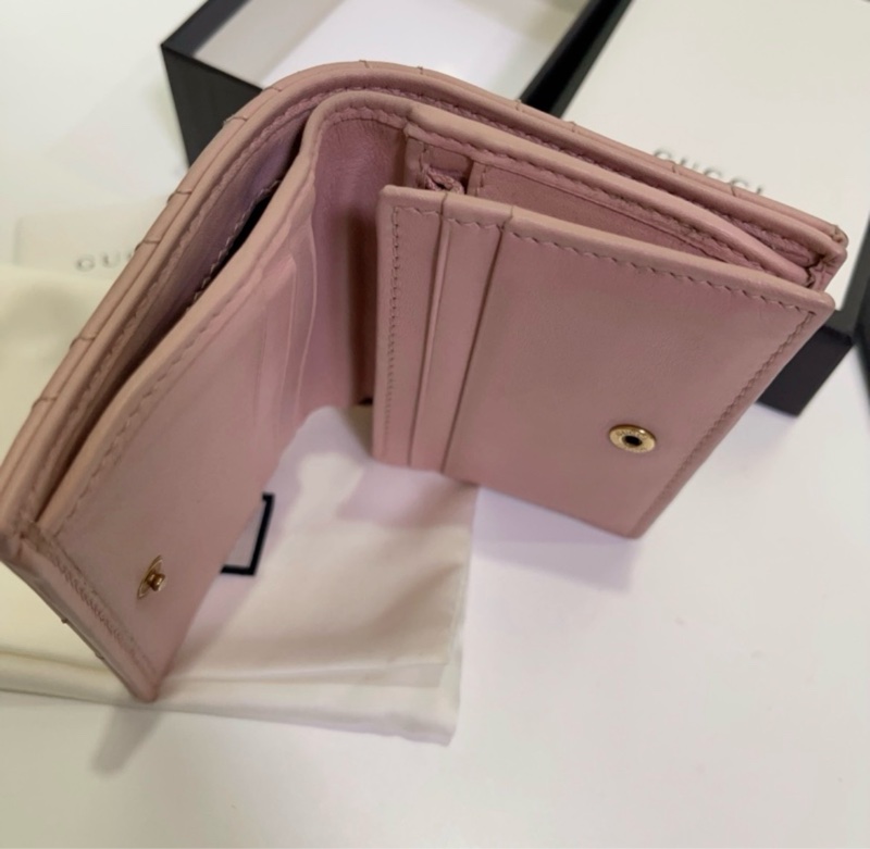 GUCCI GG Marmont 牛皮雙G 短夾 錢包-10