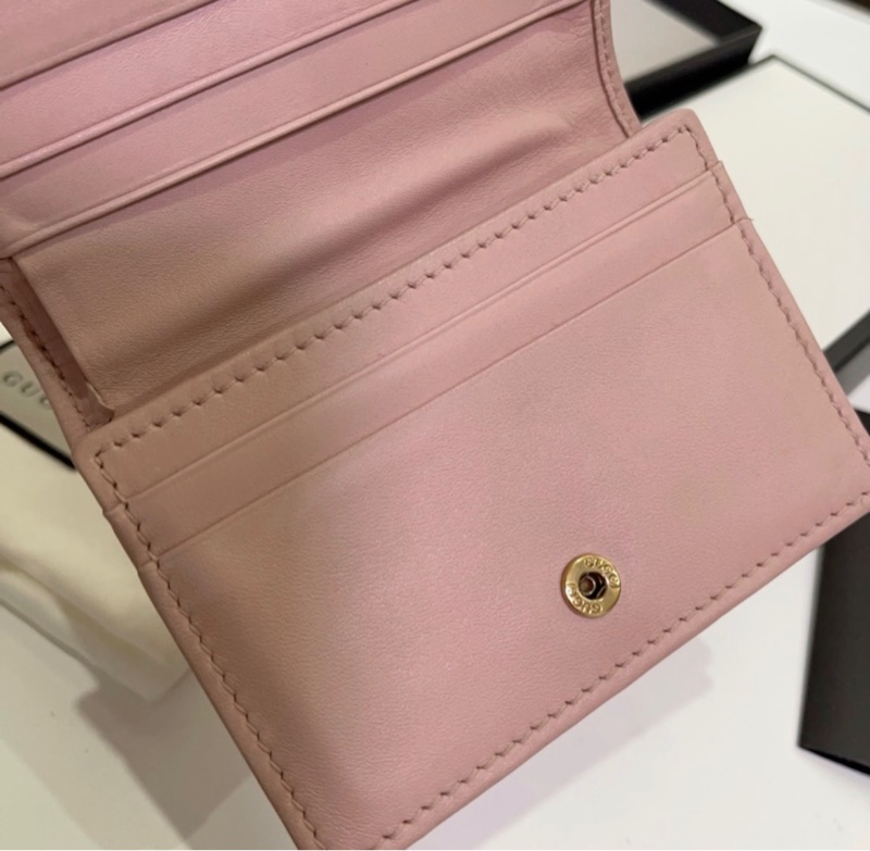 GUCCI GG Marmont 牛皮雙G 短夾 錢包-11