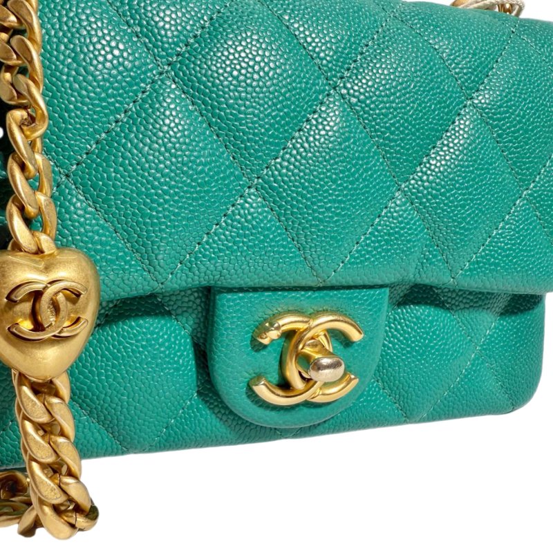 ［ 2778］ Chanel 香奈兒 23P mini  松柏綠（荔枝皮）-5