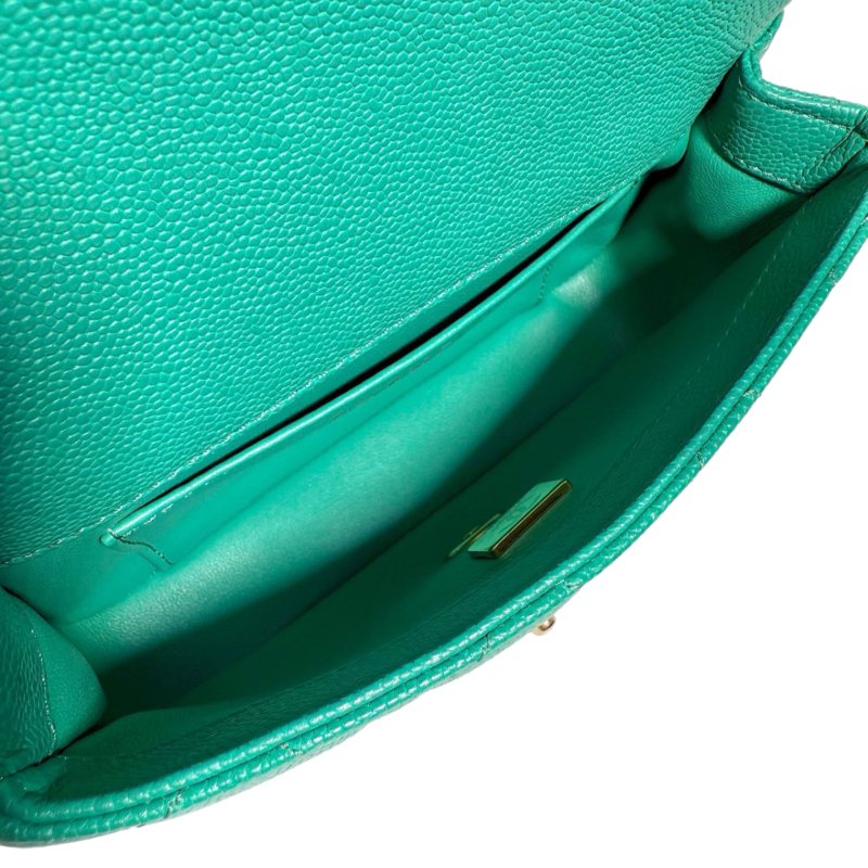 ［ 2778］ Chanel 香奈兒 23P mini  松柏綠（荔枝皮）-10