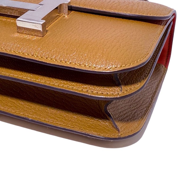 ［ 3765］ Hermès CONSTANCE 19 (牛皮紙色)山羊皮 銀扣-9