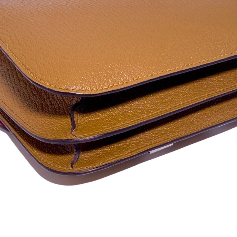 ［ 3765］ Hermès CONSTANCE 19 (牛皮紙色)山羊皮 銀扣-10