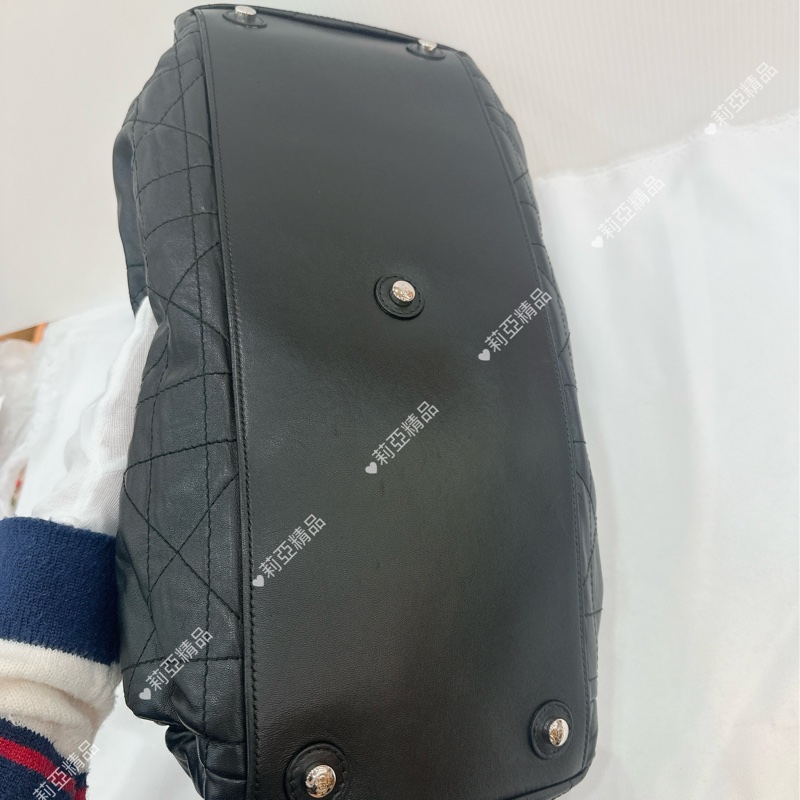 莉亞精品♡ Dior黑銀雲朵鏈條包 二手美包-8