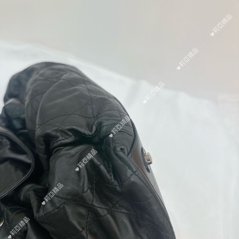 莉亞精品♡ Dior黑銀雲朵鏈條包 二手美包-11