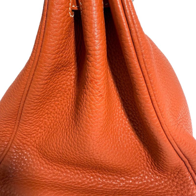 ［ 3531］ Hermès 愛馬仕 BIRKIN 35 (三文魚色)Togo 皮 銀扣-5