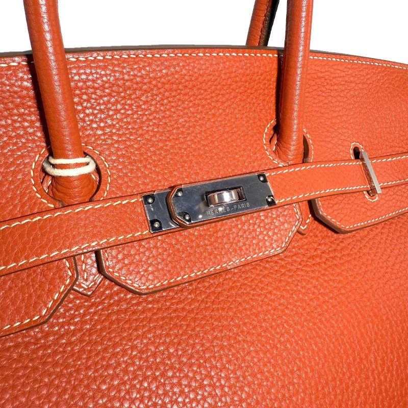 ［ 3531］ Hermès 愛馬仕 BIRKIN 35 (三文魚色)Togo 皮 銀扣-8