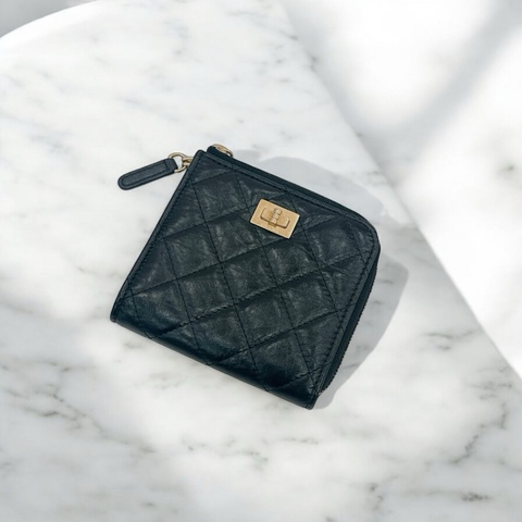 莉亞精品♡ Chanel 2.55 L型短夾 二手美品