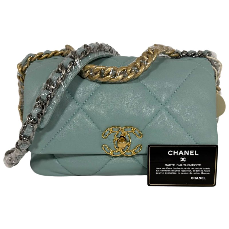 【2617】香奈兒 Chanel 19Bag 29系列 湖水藍(羊皮) 小號-0