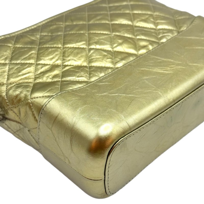 【2029】香奈兒 Gabrielle流浪包 中號 金色斜背包 25 系列小牛皮-10