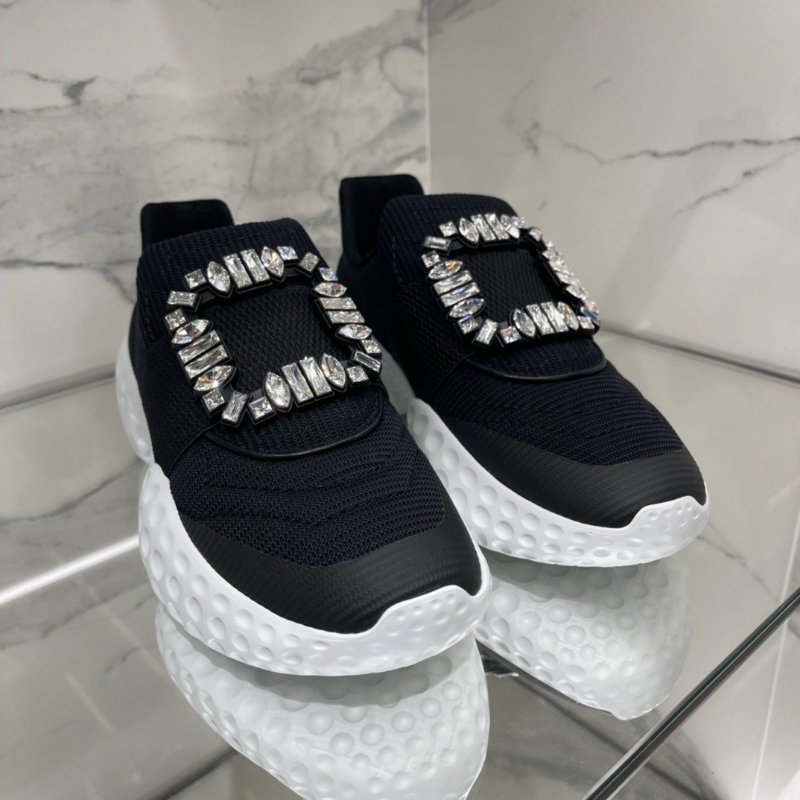 🎉新品好折扣✨Roger Vivier 女款 Viv Run Moonlight 鑽釦織物運動鞋 黑色/增高7.5公分 EU 35/35.5/36/36.5/37/37.5/38 ( 購買請告知所需尺寸)-7
