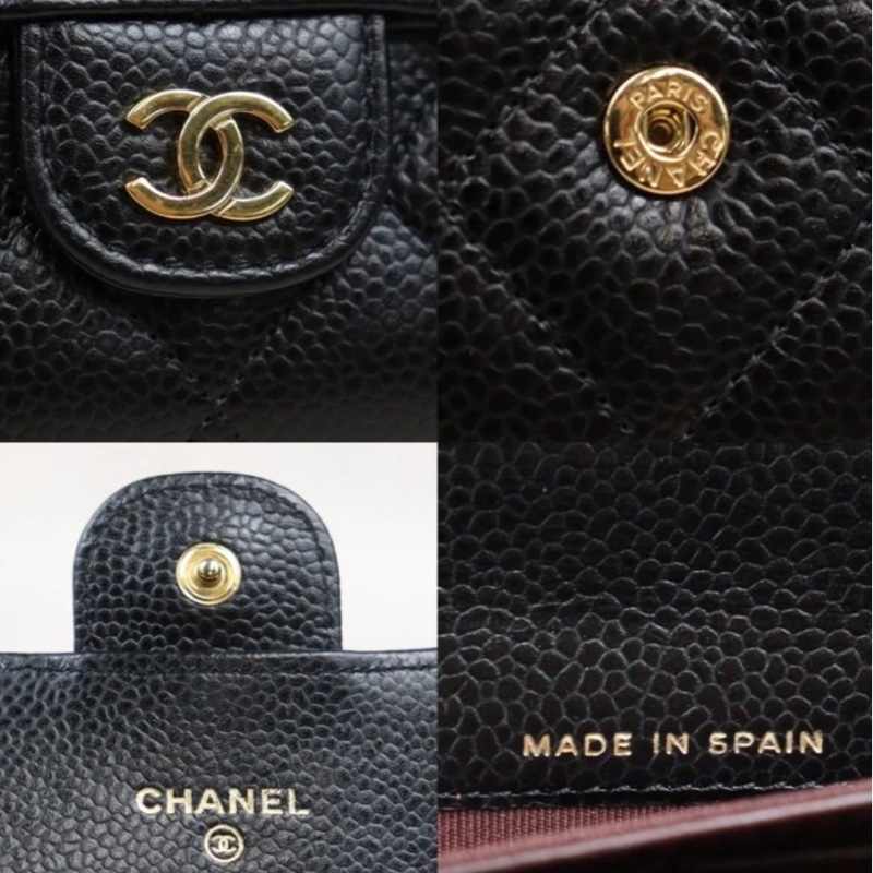 「JL精品代購」98新 Chanel 香奈兒 荔枝牛皮 翻蓋長夾-8