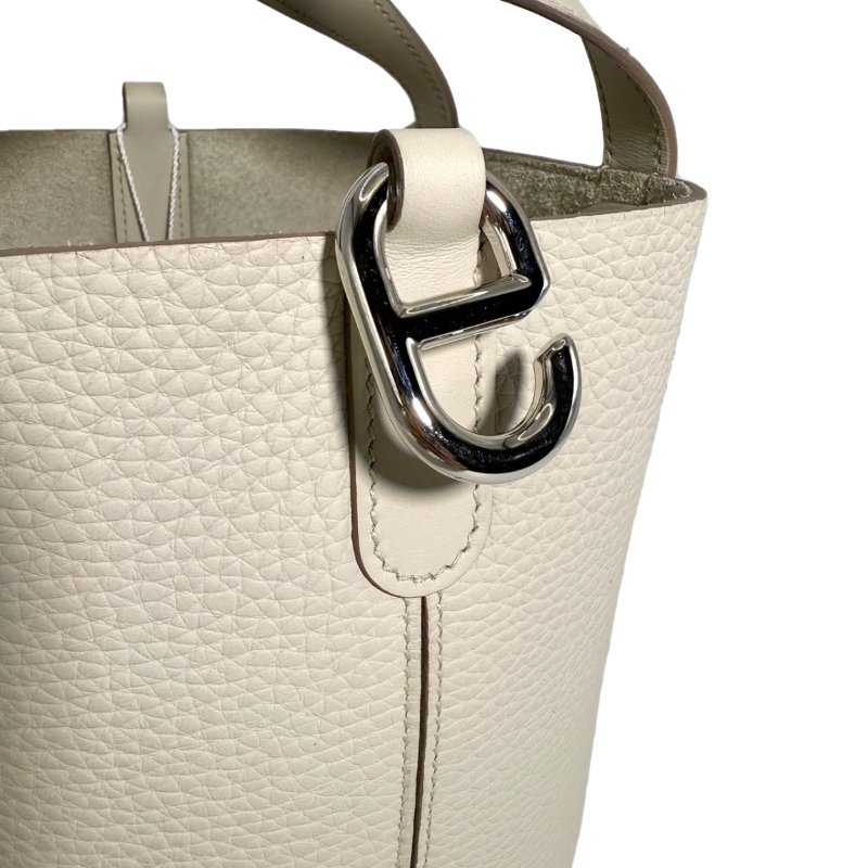 ［ 2706］ Hermes 愛馬仕 PICOTIN (冰川白）TC皮 銀扣-4