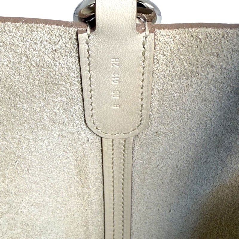 ［ 2706］ Hermes 愛馬仕 PICOTIN (冰川白）TC皮 銀扣-5