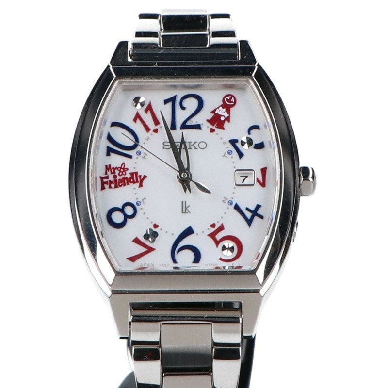 精工 LUKIA 30週年紀念款 MR.FRIENDLY 合作限量版(日本500枚)Happy Collection Date 太陽能電波腕錶 銀色 女款-0