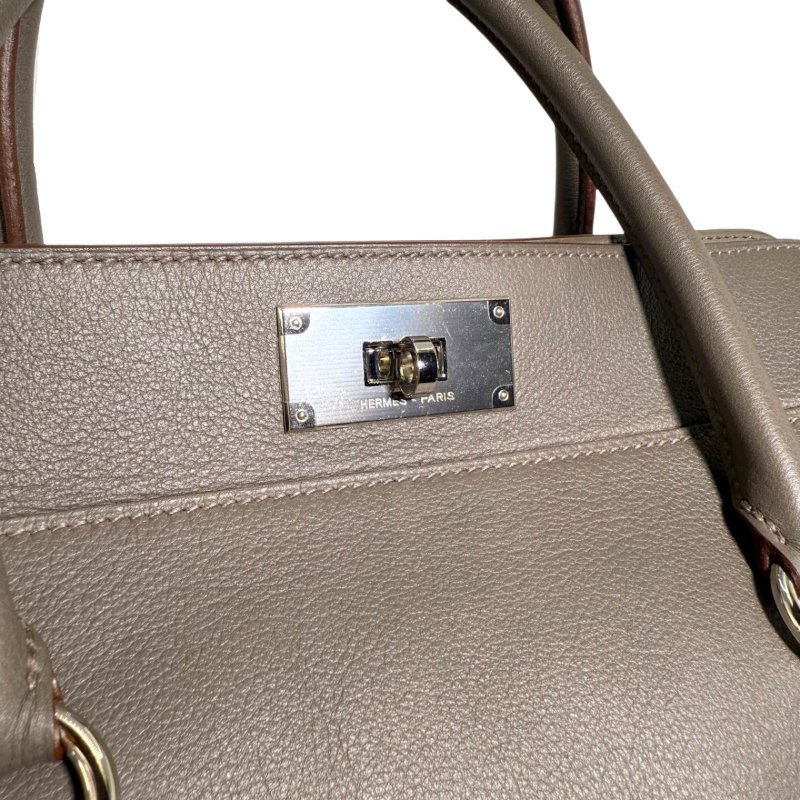 ［ 2631］ Hermès 愛馬仕 TOOLBOX 26 (錫氣灰)EV皮 大號 銀扣-6