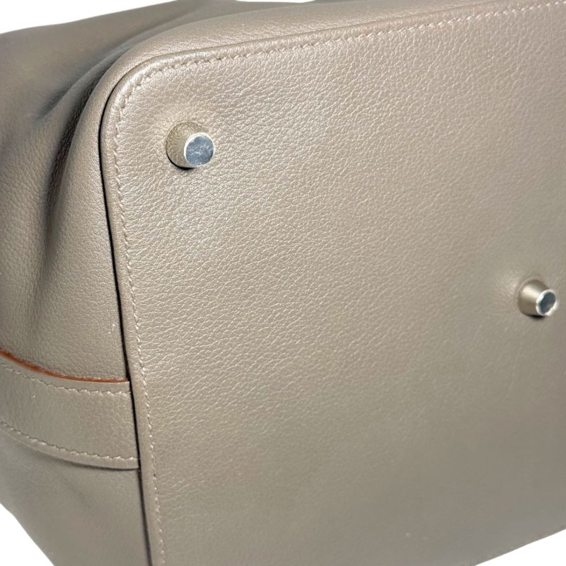 ［ 2631］ Hermès 愛馬仕 TOOLBOX 26 (錫氣灰)EV皮 大號 銀扣-10