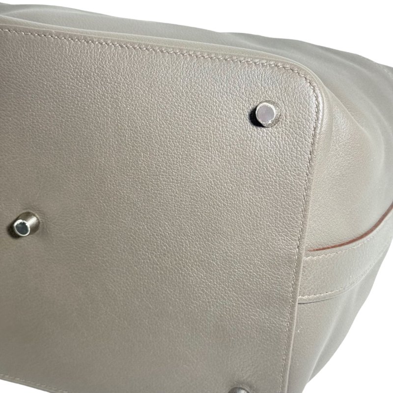 ［ 2631］ Hermès 愛馬仕 TOOLBOX 26 (錫氣灰)EV皮 大號 銀扣-11