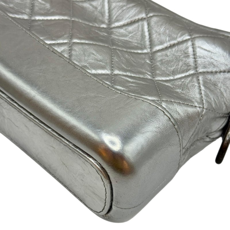 [2050] CHANEL香奈兒Gabrielle 流浪包 銀色 小號-8