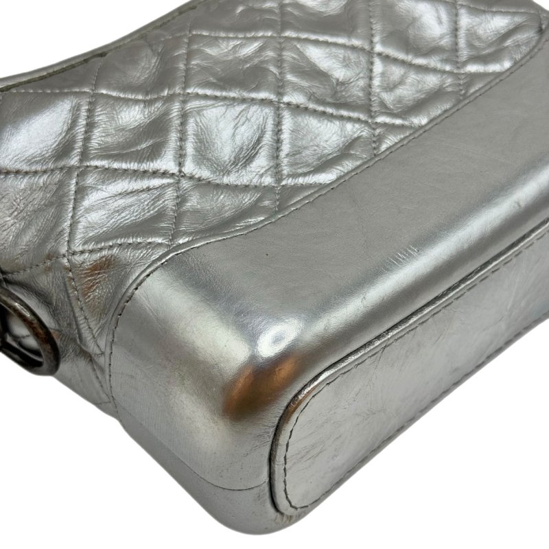 [2050] CHANEL香奈兒Gabrielle 流浪包 銀色 小號-9