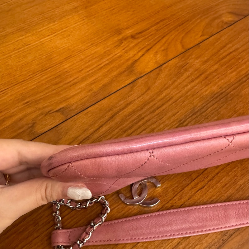 chanel粉色手提小包/晚宴包-7