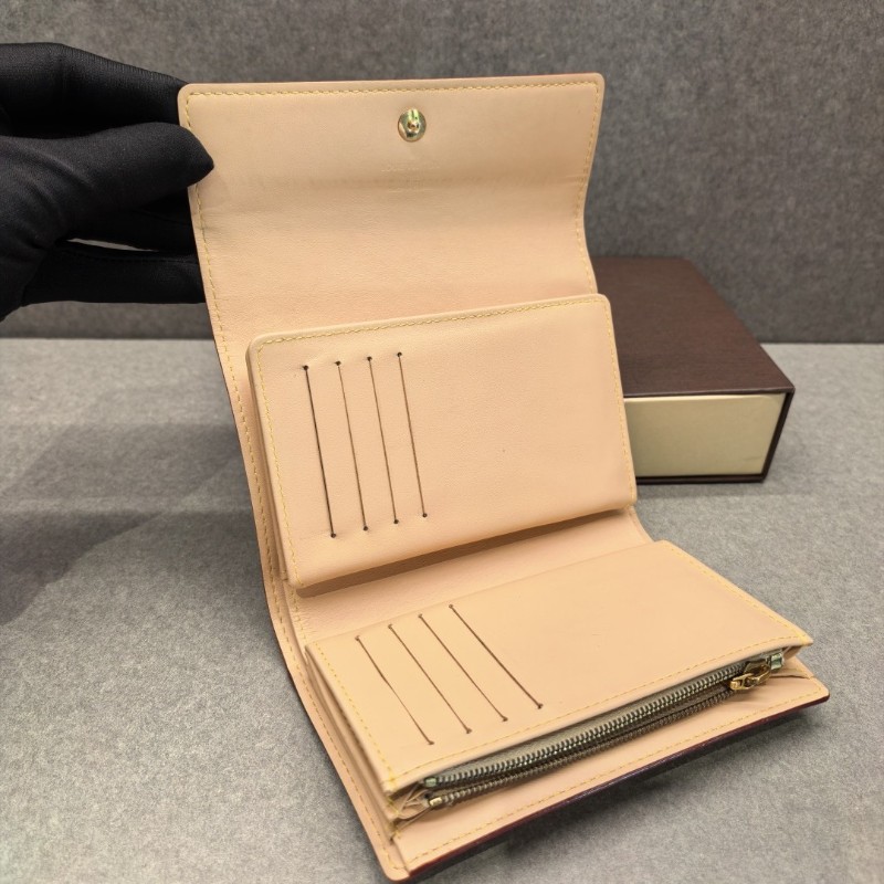 LV路易威登 白三彩中長款錢包 三折錢夾-7