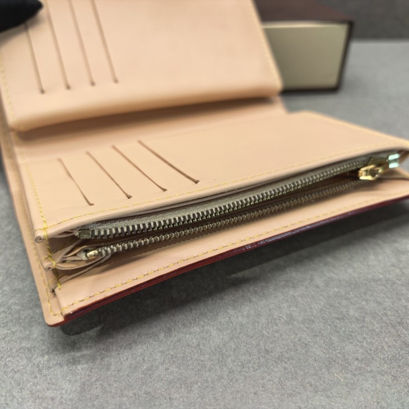 LV路易威登 白三彩中長款錢包 三折錢夾-15