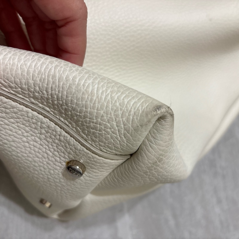 Tod’s肩背包 白色 荔枝紋-1