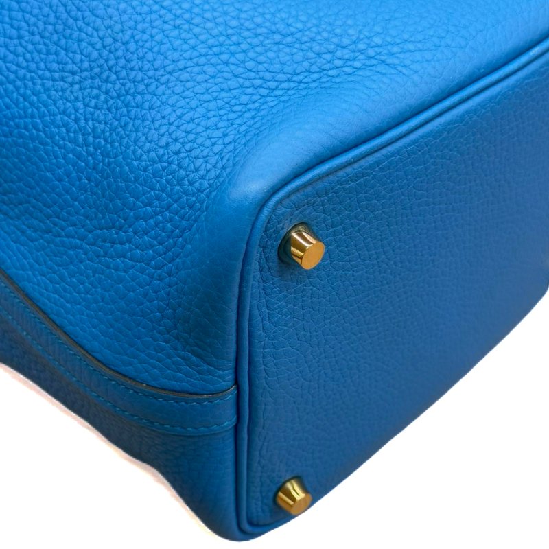 【2330】愛馬仕Hermès Picotin Lock 18 Blue Zanzibar Handbag A Stamp TC皮-6