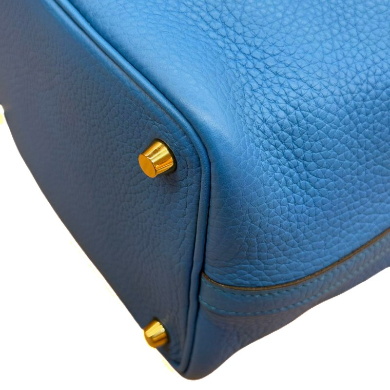 【2330】愛馬仕Hermès Picotin Lock 18 Blue Zanzibar Handbag A Stamp TC皮-9
