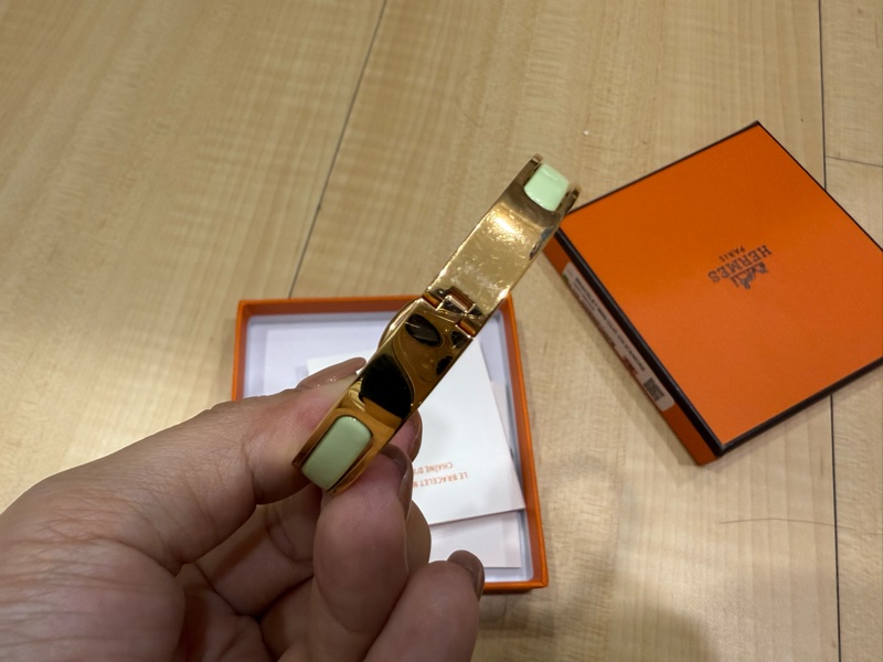 Hermes 愛馬仕 綠色 PM豬鼻子手鐲-2