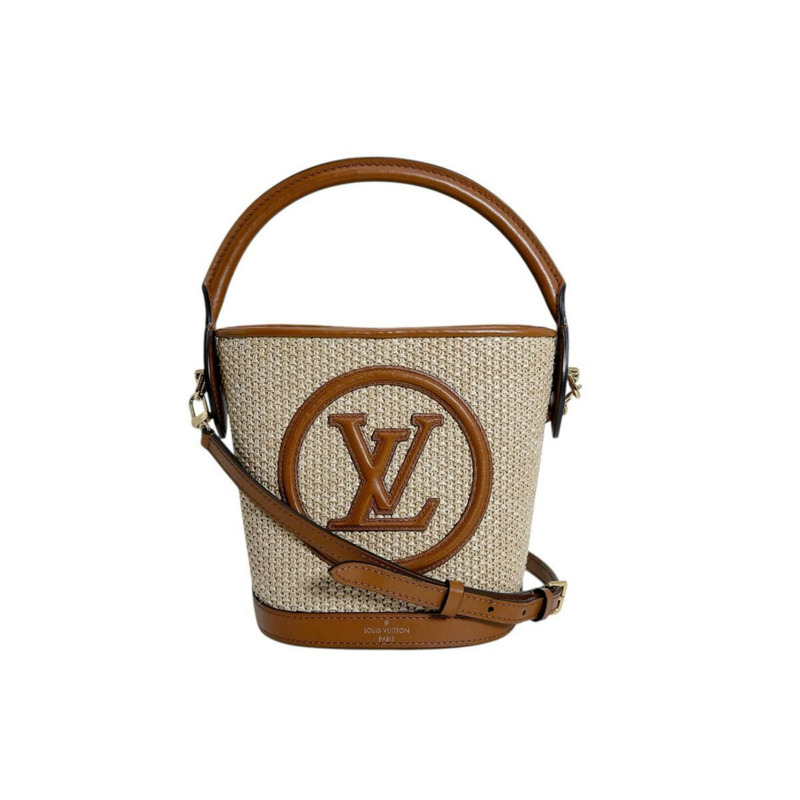 Louis Vuitton Petit Bucket 手提包，皮革，M59962，棕色-1