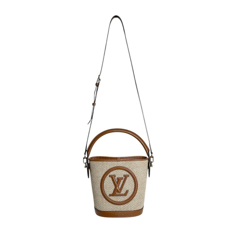 Louis Vuitton Petit Bucket 手提包，皮革，M59962，棕色-3