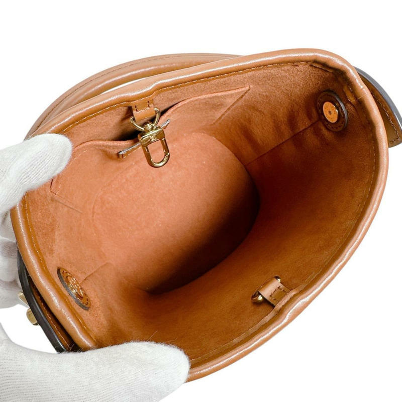 Louis Vuitton Petit Bucket 手提包，皮革，M59962，棕色-10