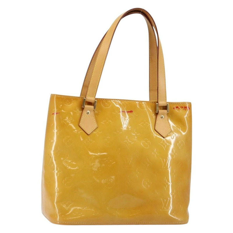 【日本直送】路易威登 Monogram Vernis Houston 手提包 米色 M91004 LV 正品 BA6988-0