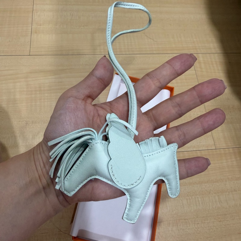《二手》W刻愛馬仕 hermes Rodeo小飛馬 氣泡綠 包包吊飾-1