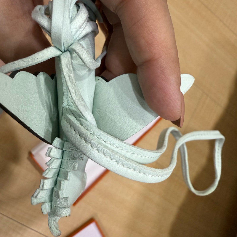 《二手》W刻愛馬仕 hermes Rodeo小飛馬 氣泡綠 包包吊飾-3