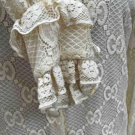 Gucci頂級絕美的GG logo蕾絲美衫-4