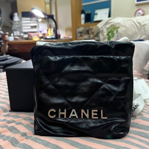 Chanel 香奈兒 22 bag mini 黑銀
