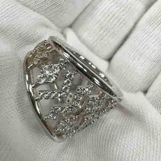 apm經典鋯石銀色戒指-2