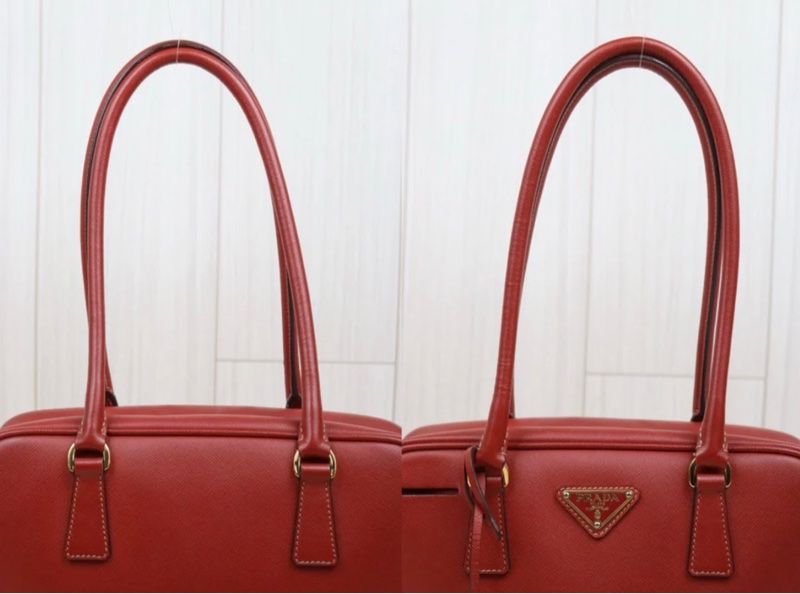 「JL精品代購」9新 Prada plume紅盒子包-3