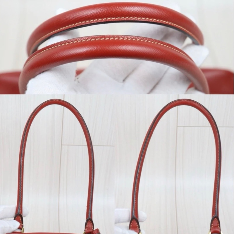 「JL精品代購」9新 Prada plume紅盒子包-4