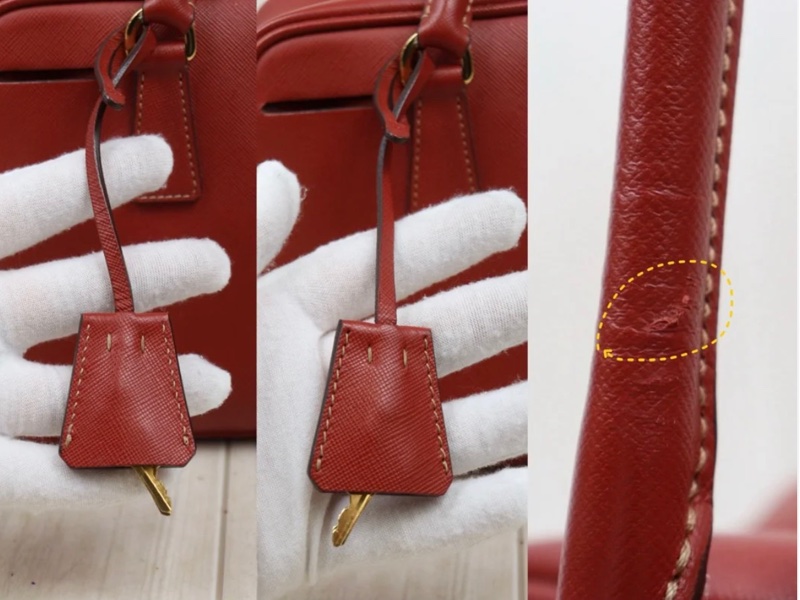 「JL精品代購」9新 Prada plume紅盒子包-9