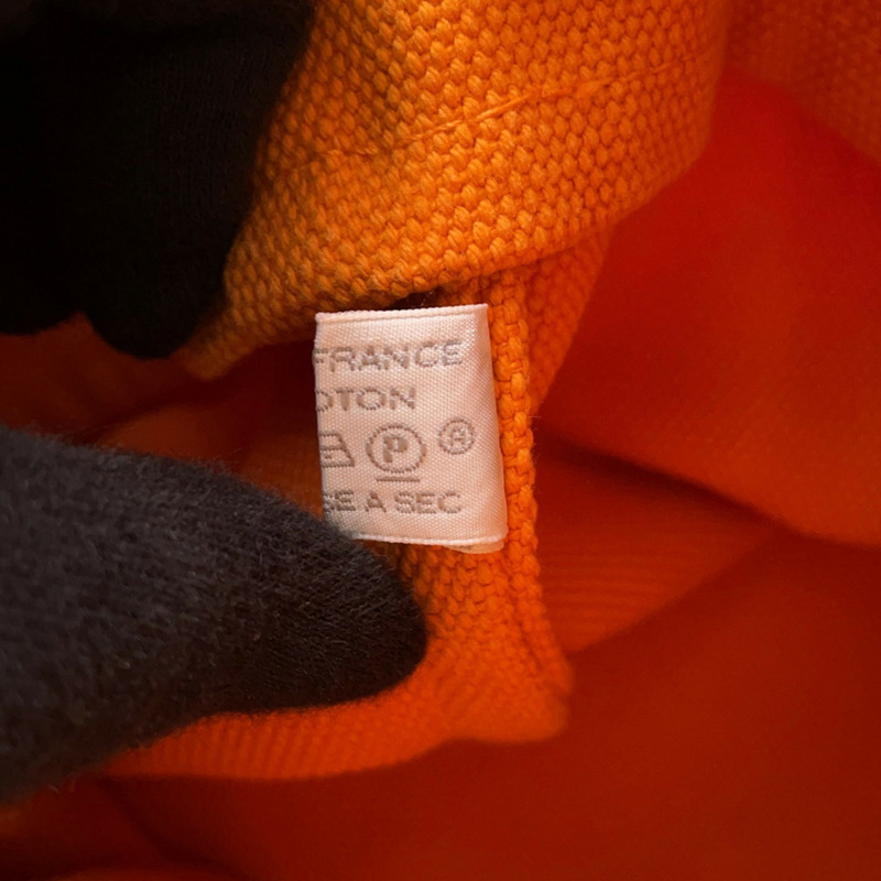 Hermes Hermès Sac Marine Recife PM 橙色帆布單肩包。-14