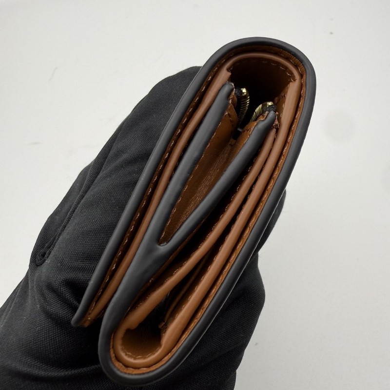 CELINE Victoire 凱旋門老花 金色飾面 帆布 錢包 常規 女款 棕色-7