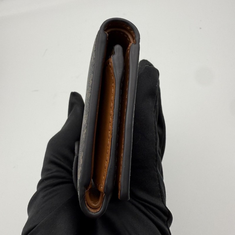 CELINE Victoire 凱旋門老花 金色飾面 帆布 錢包 常規 女款 棕色-8