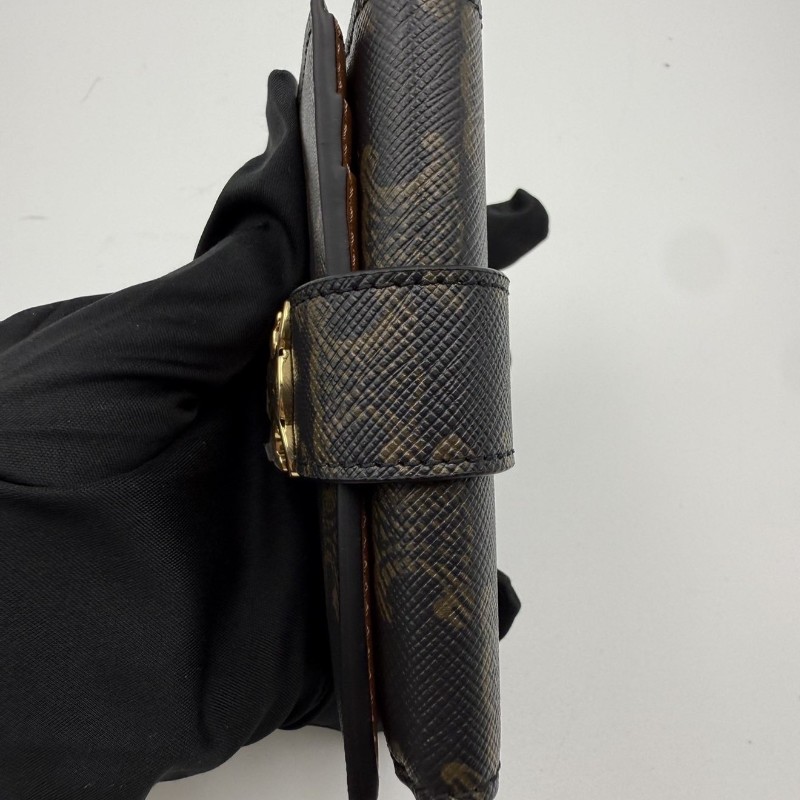 CELINE Victoire 凱旋門老花 金色飾面 帆布 錢包 常規 女款 棕色-10