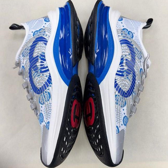 Gucci全新未穿美美的藍色休閒鞋-1